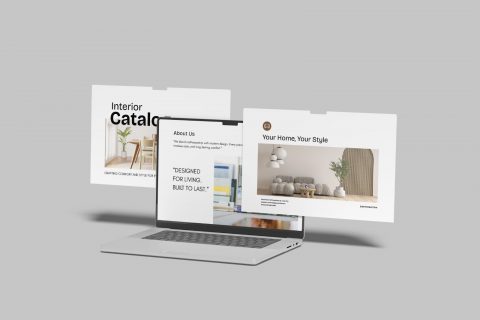 Laptop Screen Presentation Mockup