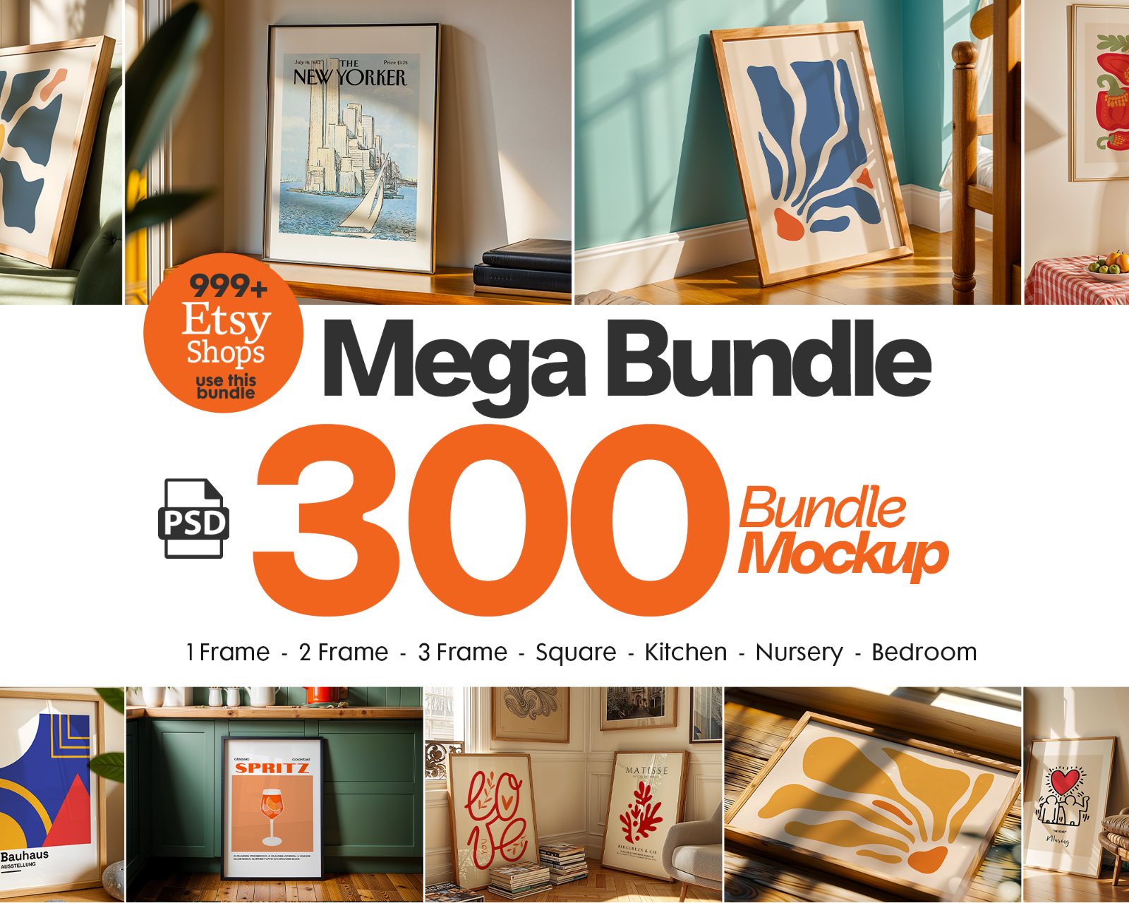 300+ Frames Mockup PSD Bundle Set — image 1