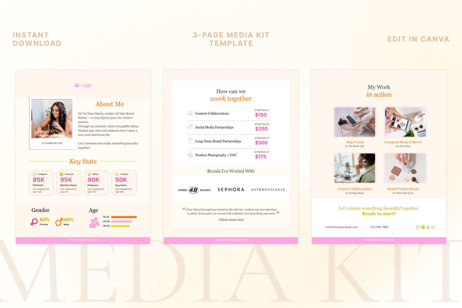 Media Kit Canva Template — image 1