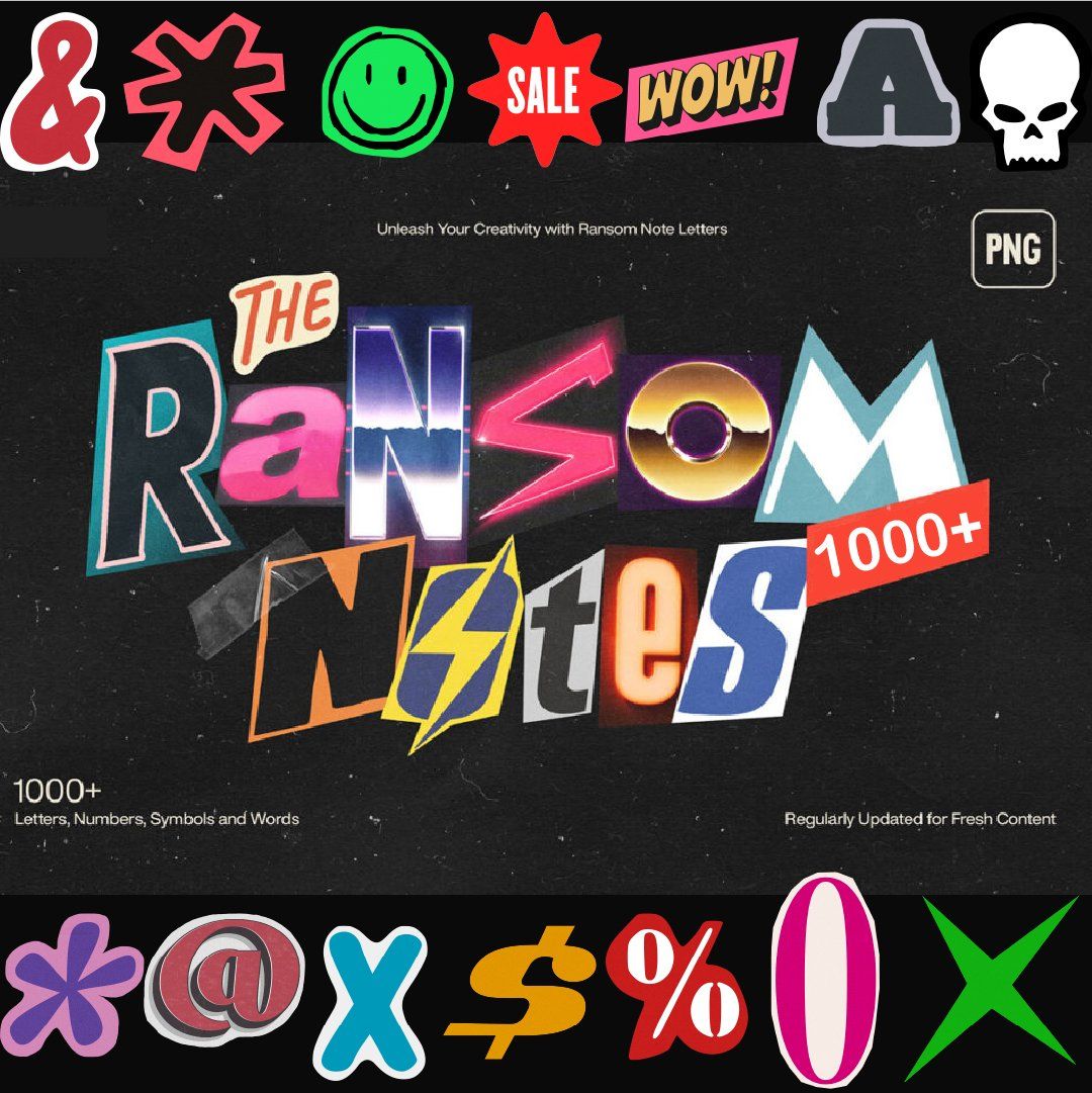 Printable Ransom Note Letters, Random Letters, alphabet letters, digital download, junk journal — image 1