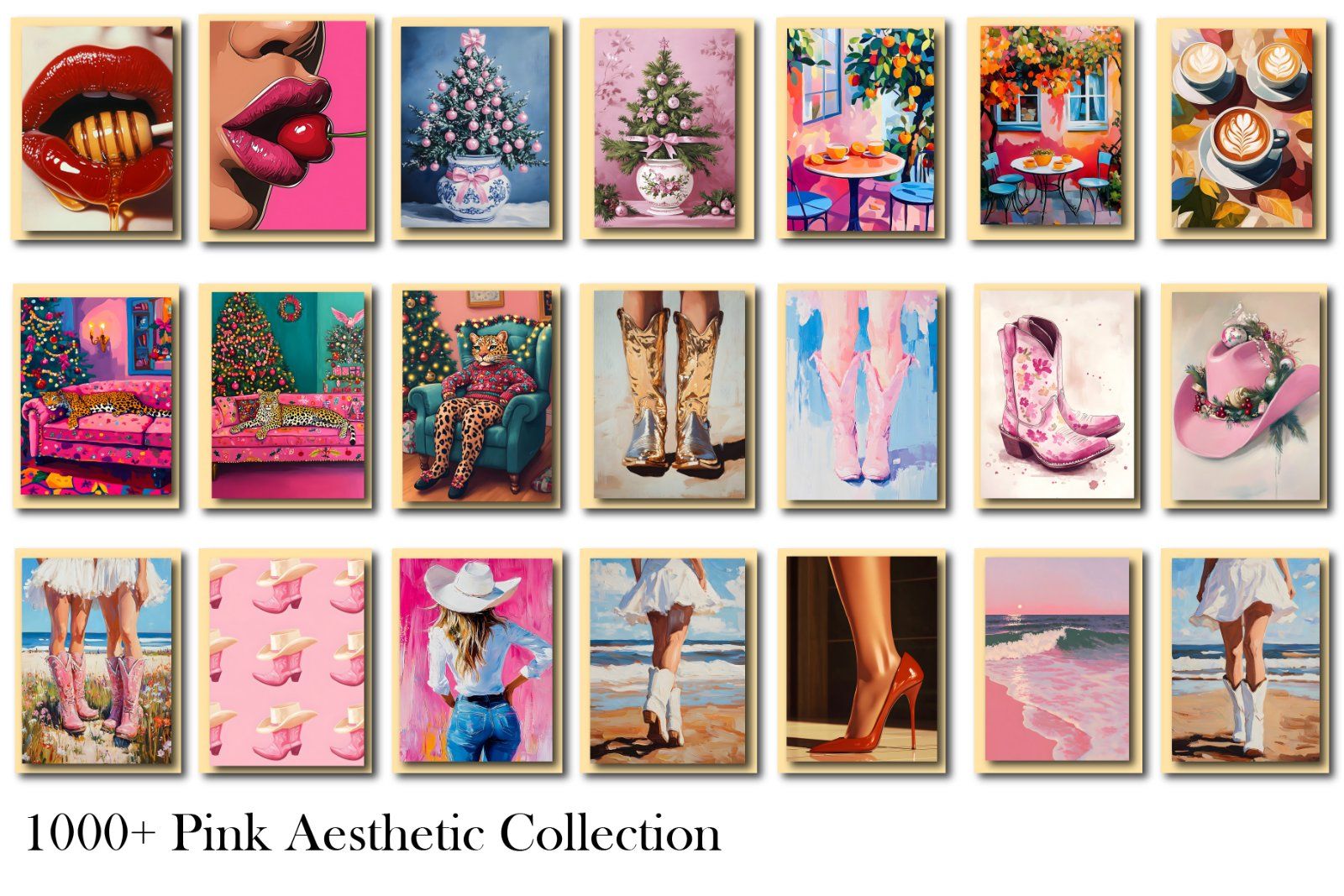 Pink Aesthetic Wall Art  Entire Shop Sale, Bundle Wall Art, Aesthetic wall posters, Pink Wall Art, D — image 3