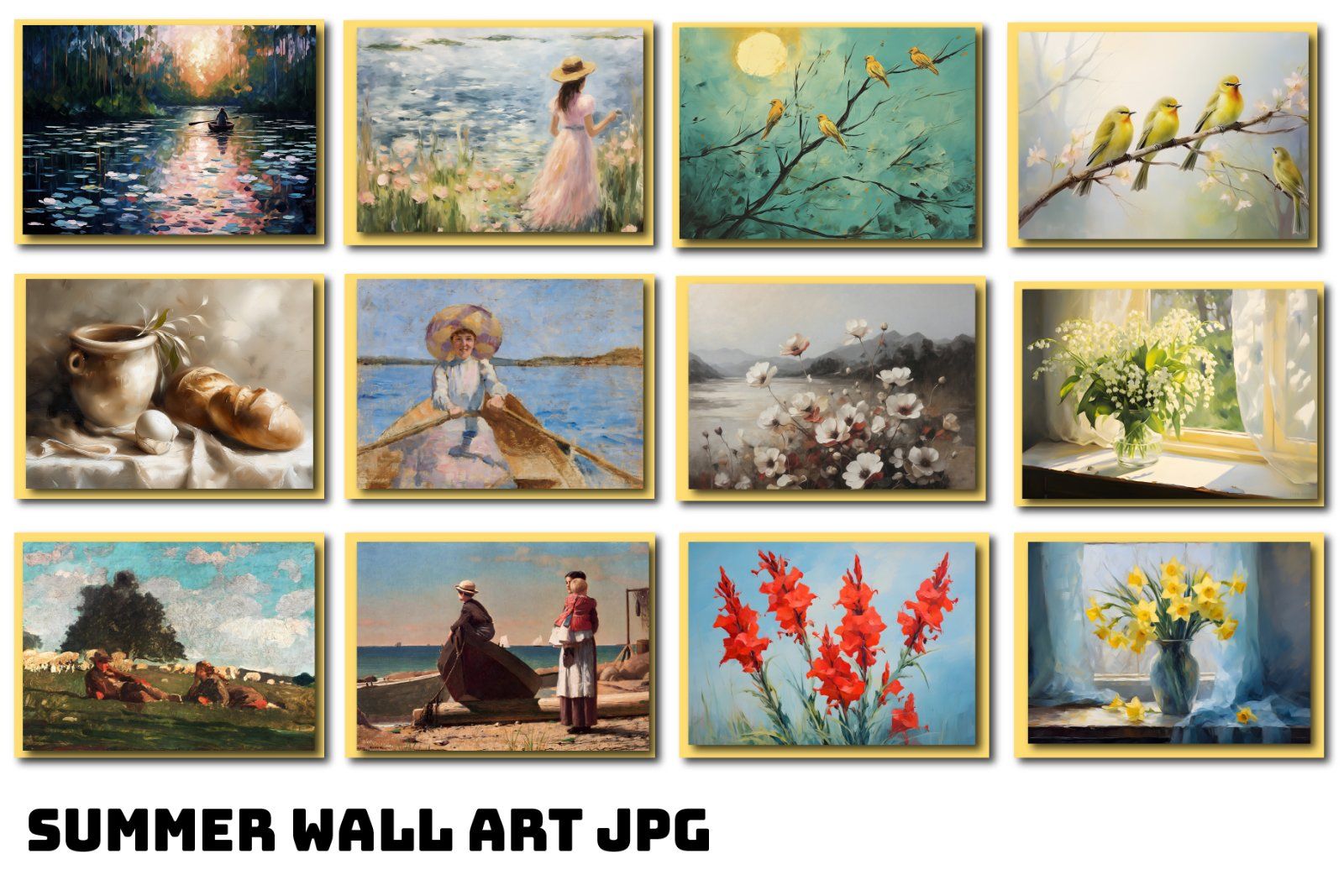 Summer Wall Art Bundle, Bundle Wall Art, Vintage Wall Art, Summer Prints, Summer JPG, Spring Prints, — image 2