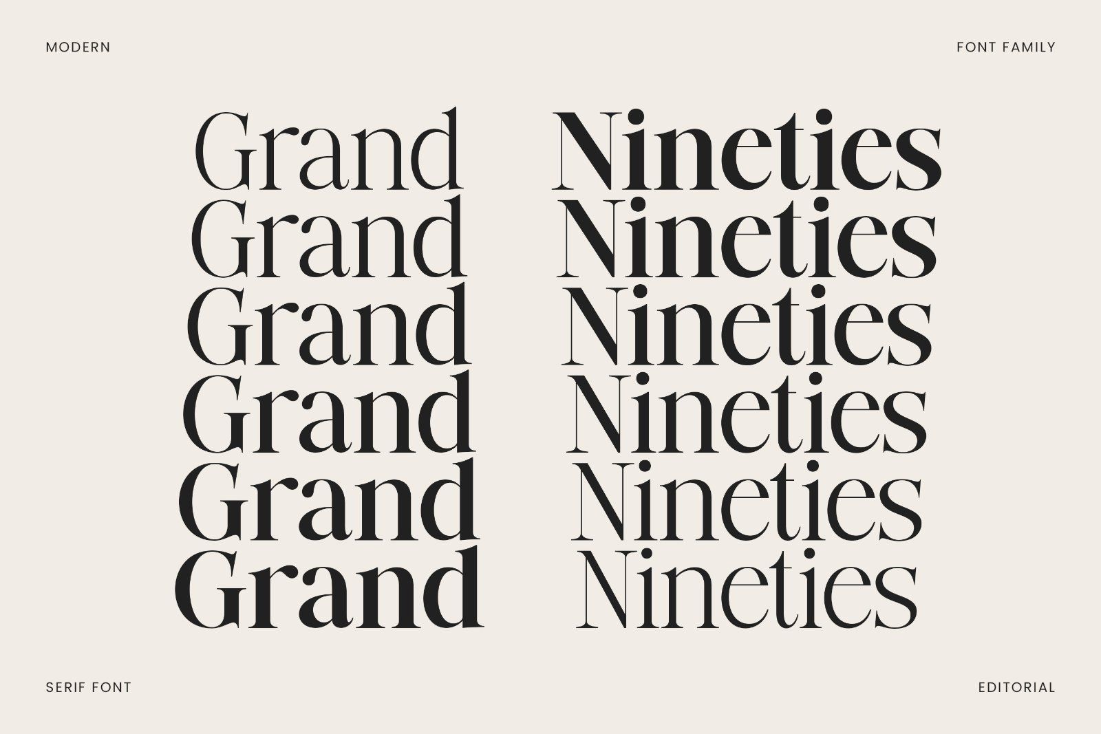 Grand Nineties Classy Serif Family — image 4