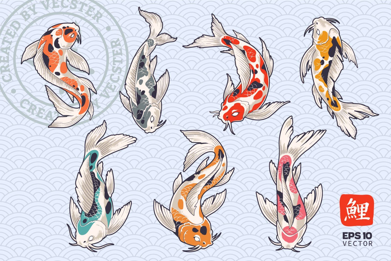 Koi Fish Vector Set — image 1
