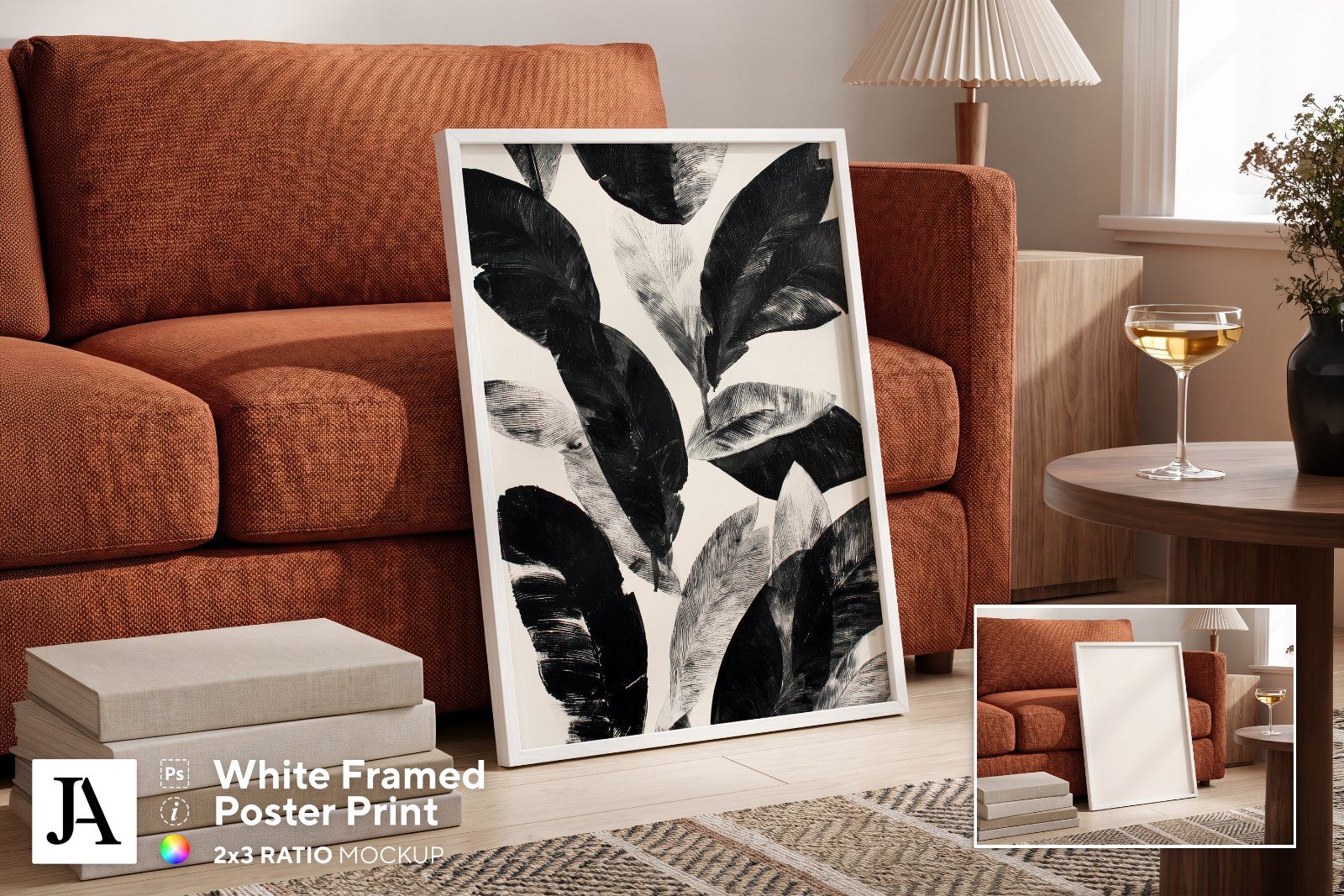 White Framed Poster | 2x3 Ratio PSD — image 1