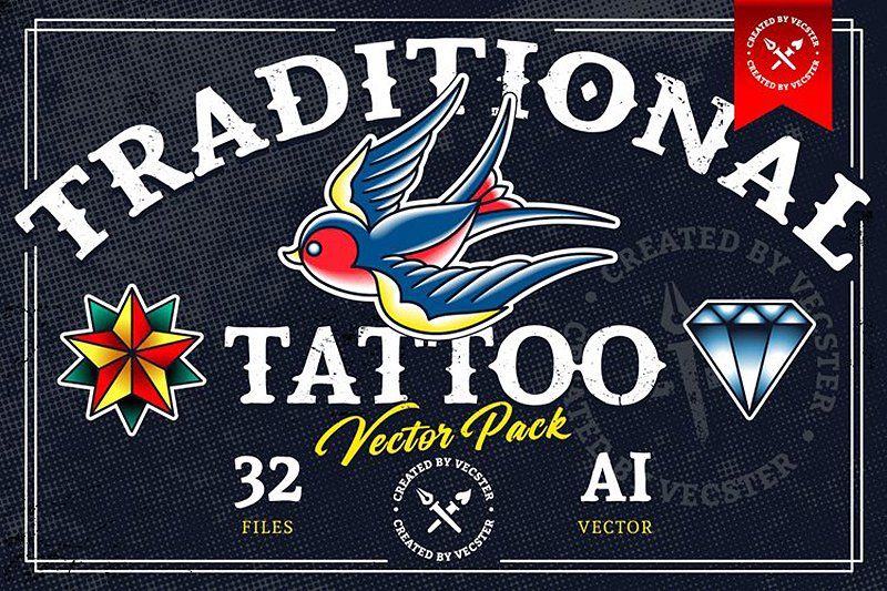 Traditional Tattoo Vector Pack — image 1