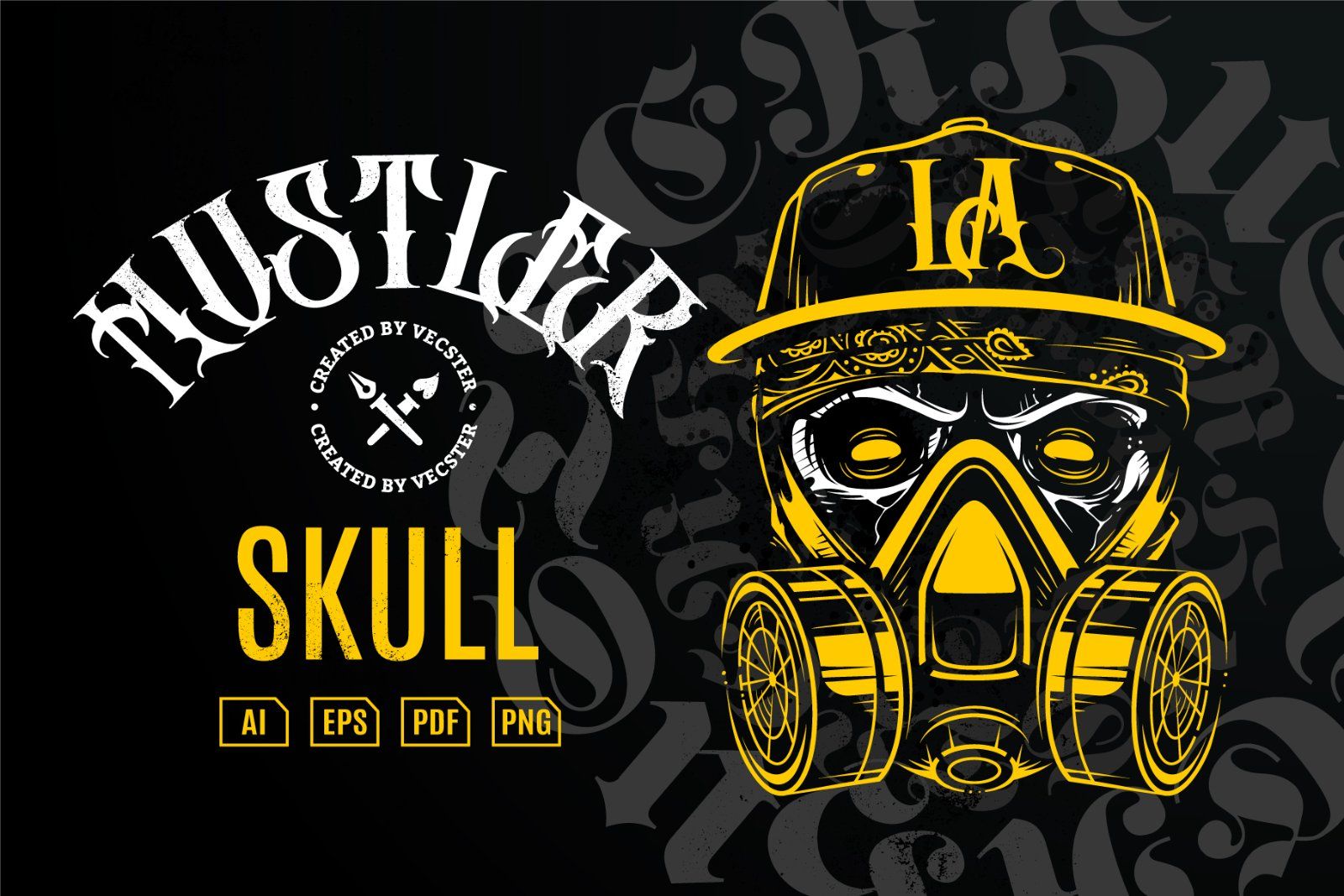 Hustler Skull Vector Art — image 1
