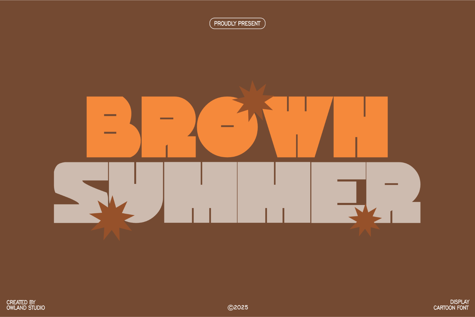 BROWN SUMMER - CARTOON FONT — image 1