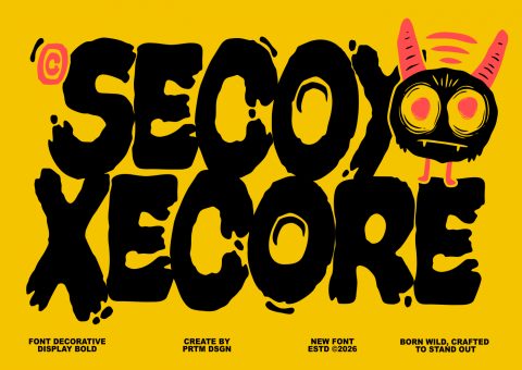 Secoy Xecore - Font Decorative Display Bold