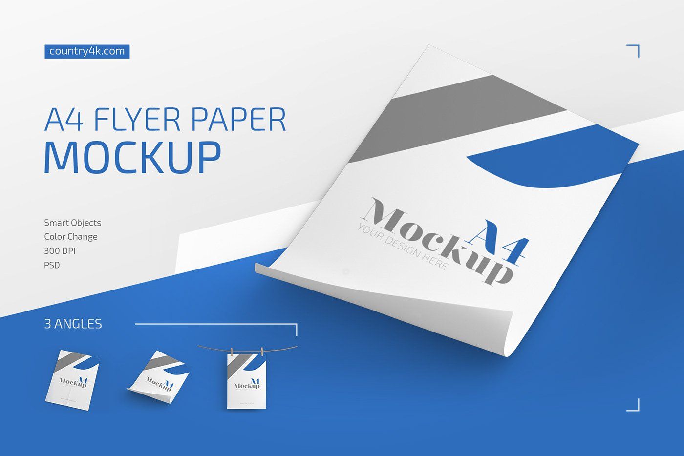 A4 Flyer Paper Mockup Set — image 1