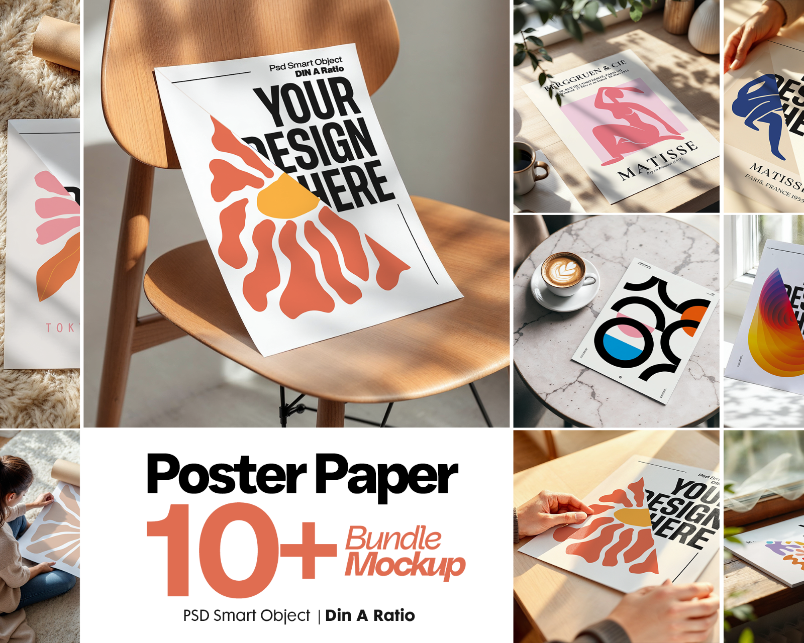 Poster Mockup Bundle: Din A Ratio PSD Template — image 1