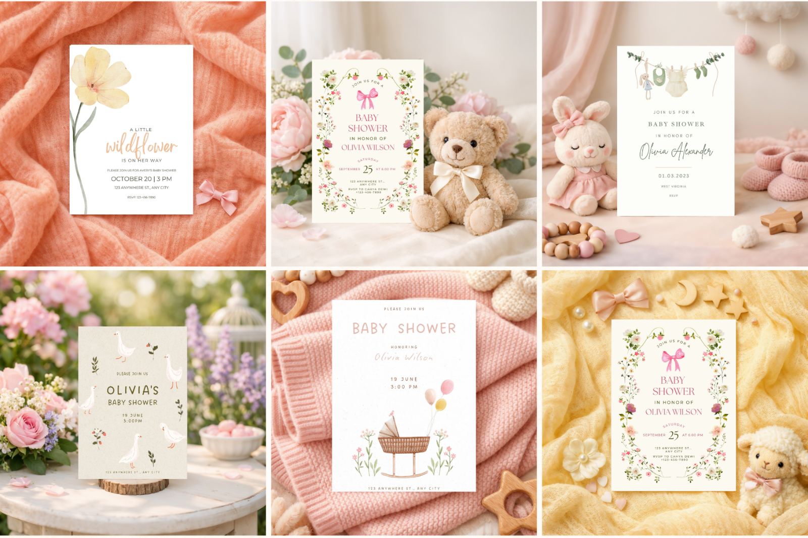Baby Shower Invitation Canva Mockups — image 1