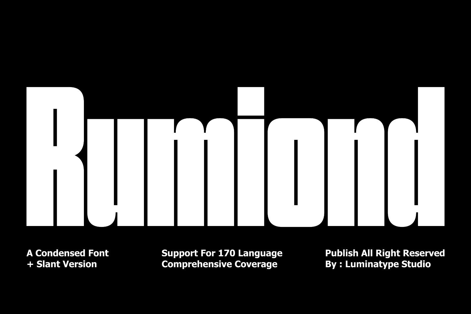 Rumiond - Bold Condensed Font — image 1