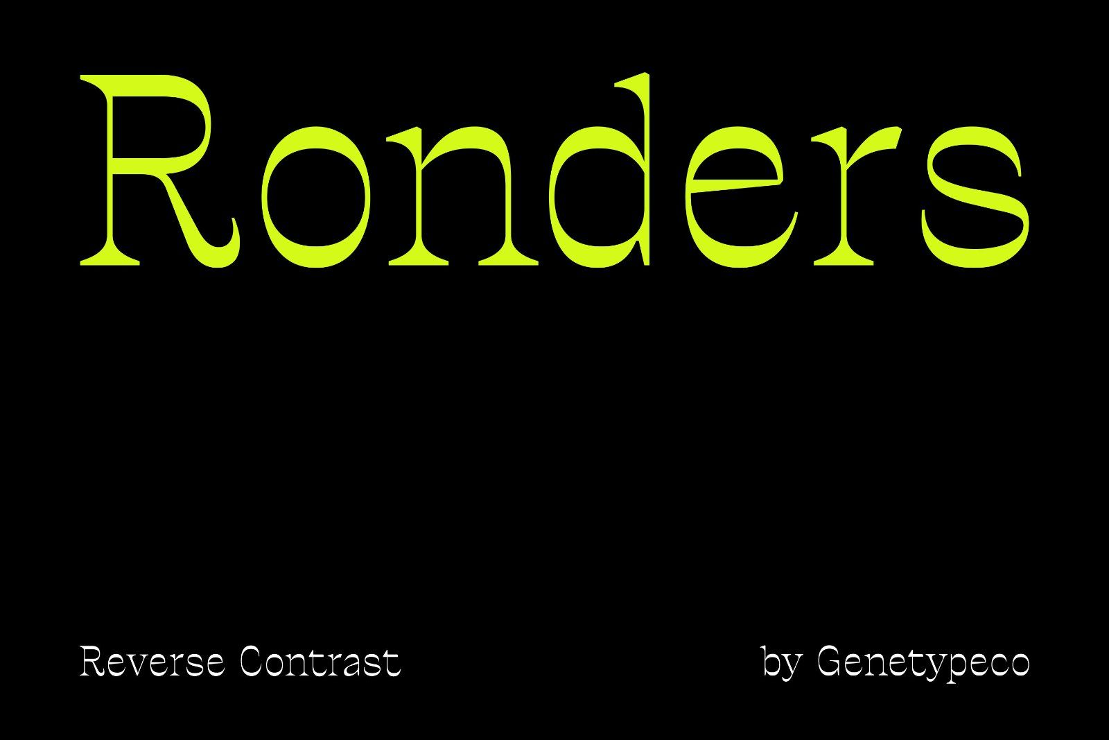 Ronders Reverse Contrast Font — image 1