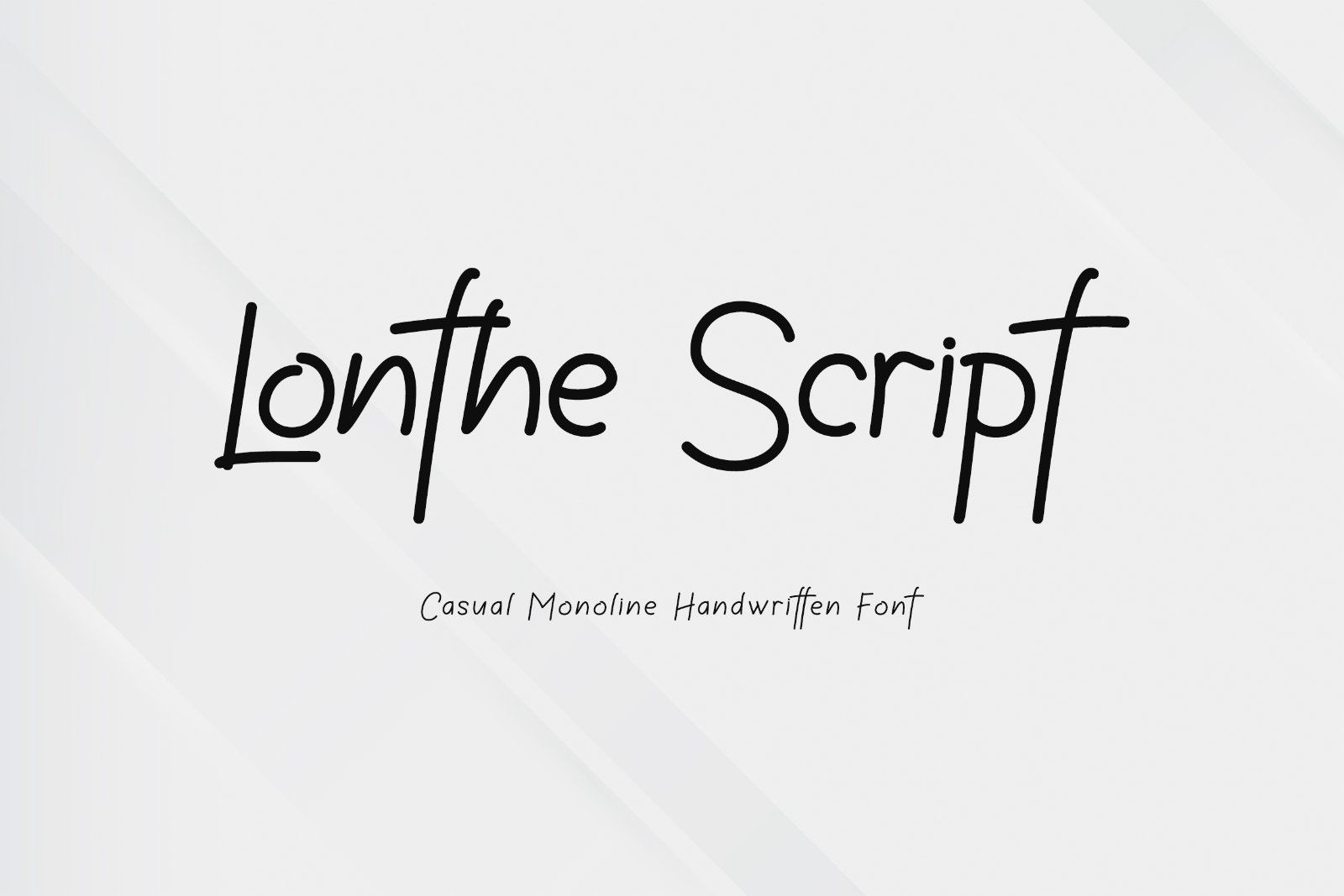 Branding Elegant Monoline Script Font – Lonthe Handwritten Casual Typeface for Logo, Beauty, Fashion — image 1
