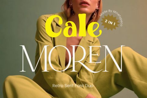 Calemoren - Modern Retro Serif Font Duo