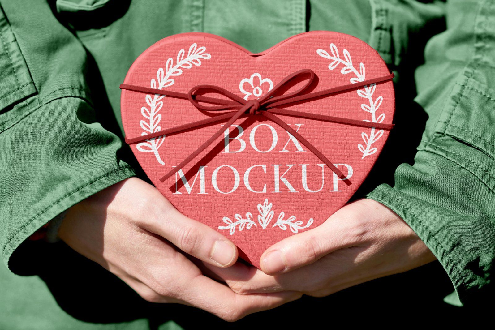 Valentines Heart Shaped Box Mockup — image 1