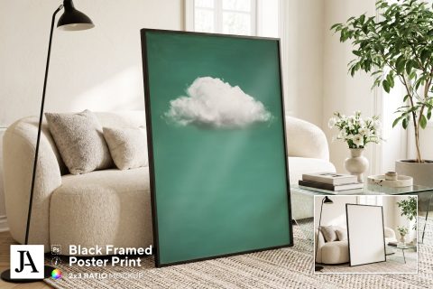 Black Framed Poster | 2x3 Ratio PSD