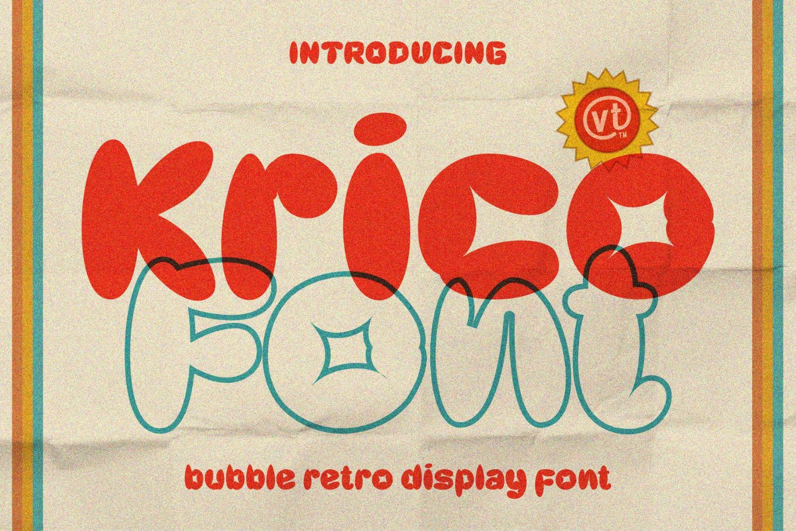 KRICO-Retro Bubble Font — image 1