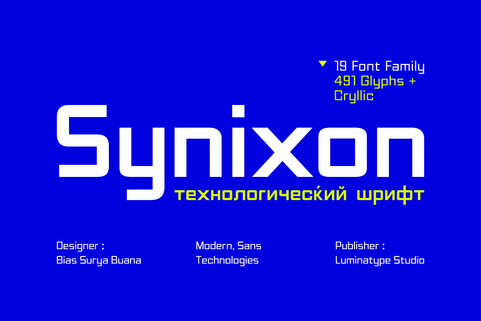 Synixon - Technology Font — image 1
