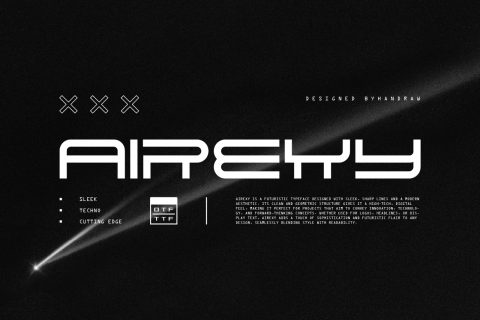 Airexy - Futuristic Display Font