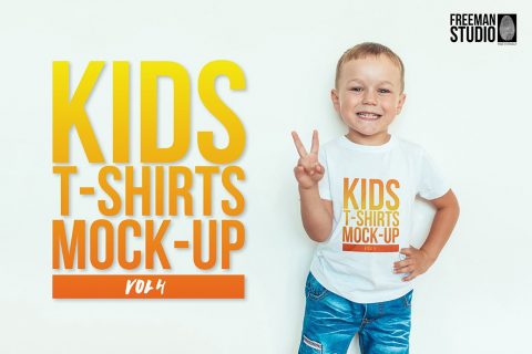 Kids T-Shirt Mock-Up Vol 4