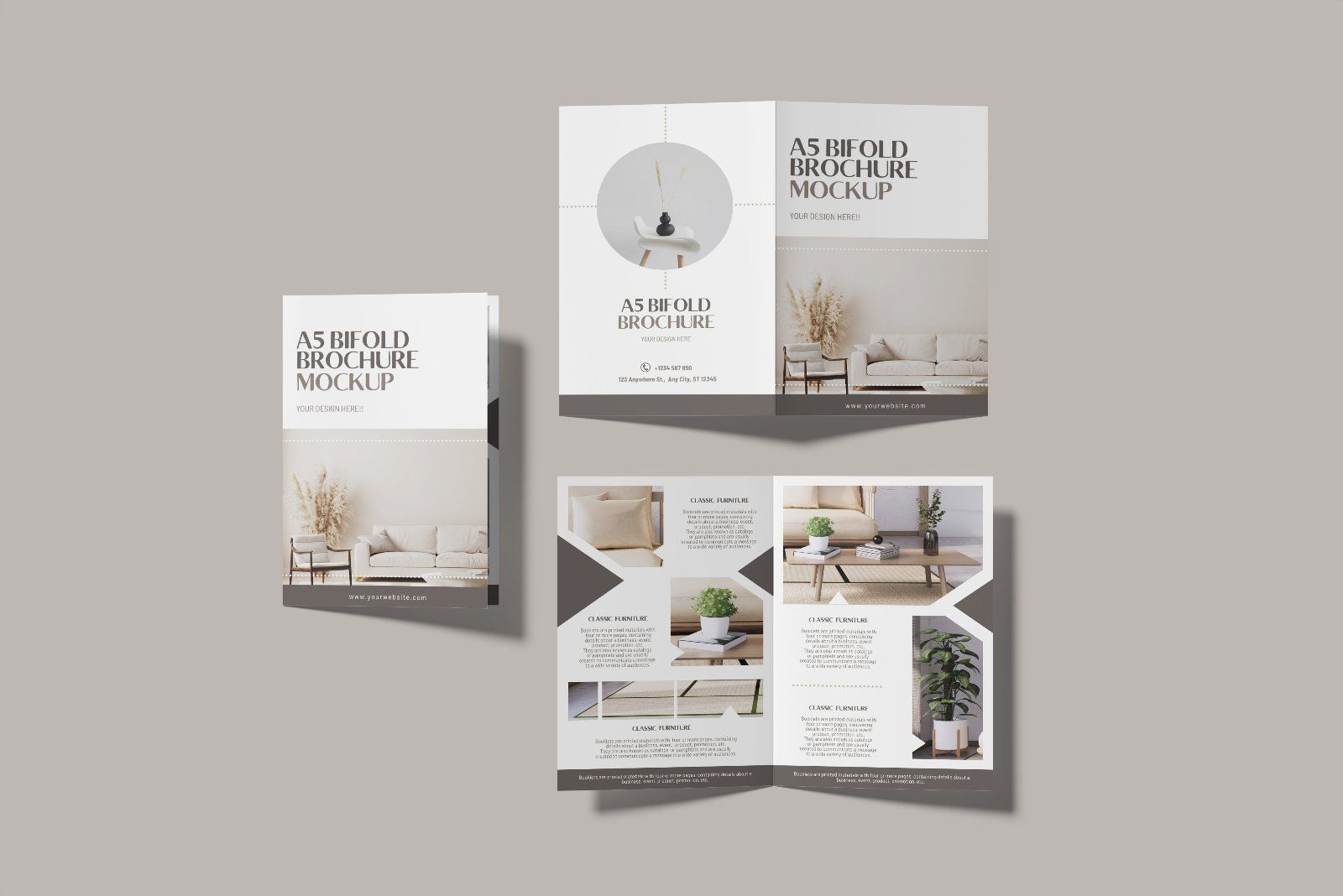 A5 Bifold Brochure Mockup — image 1