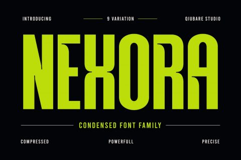 NEXORA - A Modern Condensed Display Font Family