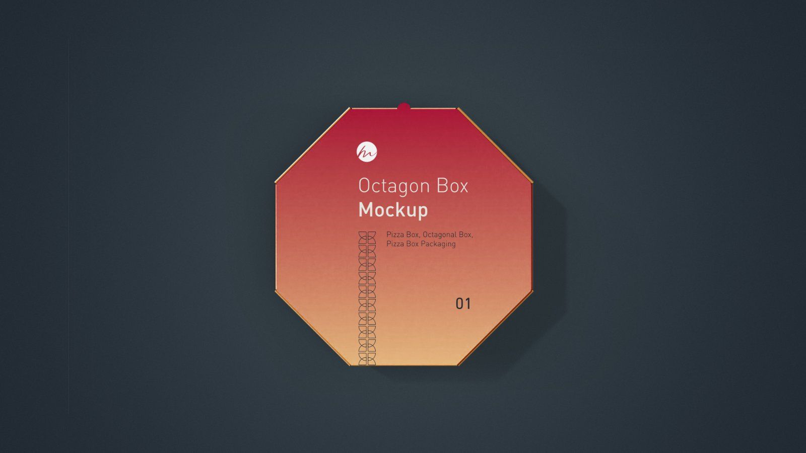 Octagonal Pizza Box Mockup - 5 PSDs — image 2
