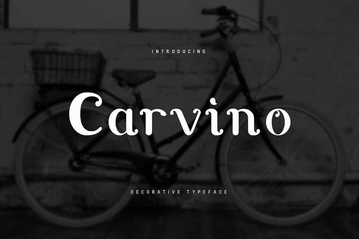 Carvino Font modern font files — image 1