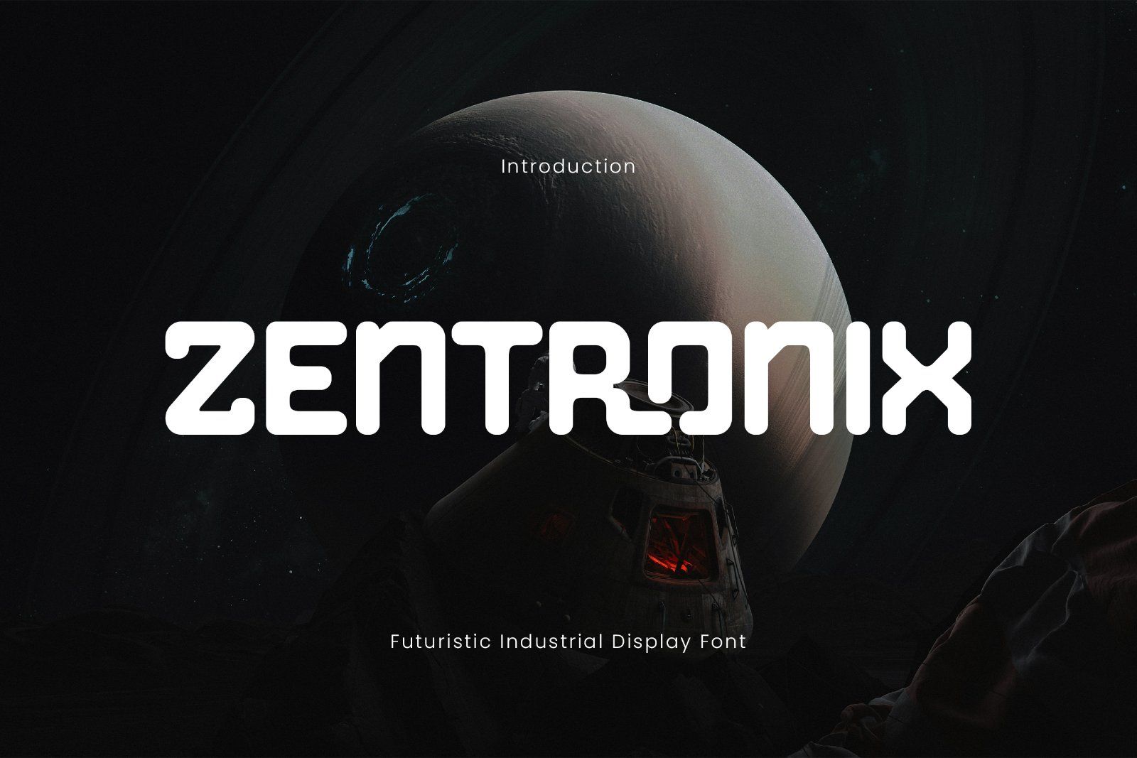 Branding Zentronix – Futuristic Industrial Display Font with Modern Tech Style & Ligatures — image 1