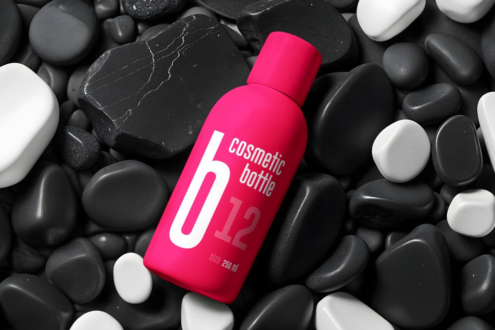 Plastic Cosmetic Bottle Stones Psd — image 1