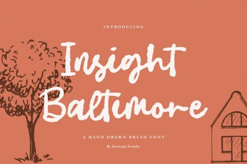 Insight Baltimore - Handbrush Font