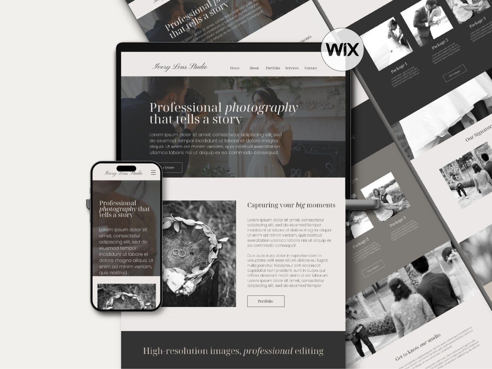 Wix Photography Website Template | Modern Photographer Portfolio — image 1