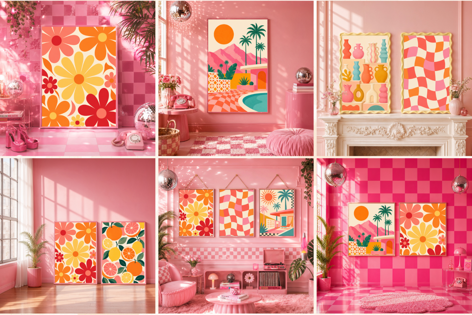 50 Girly Pink Aesthetic Frame Mockup — image 1