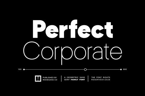 Perfect Corporate – Modern Geometric Sans Serif Family