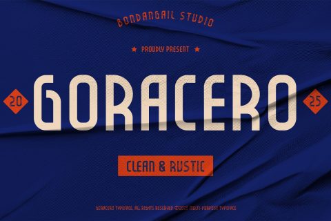Goracero | Modern Badge Font