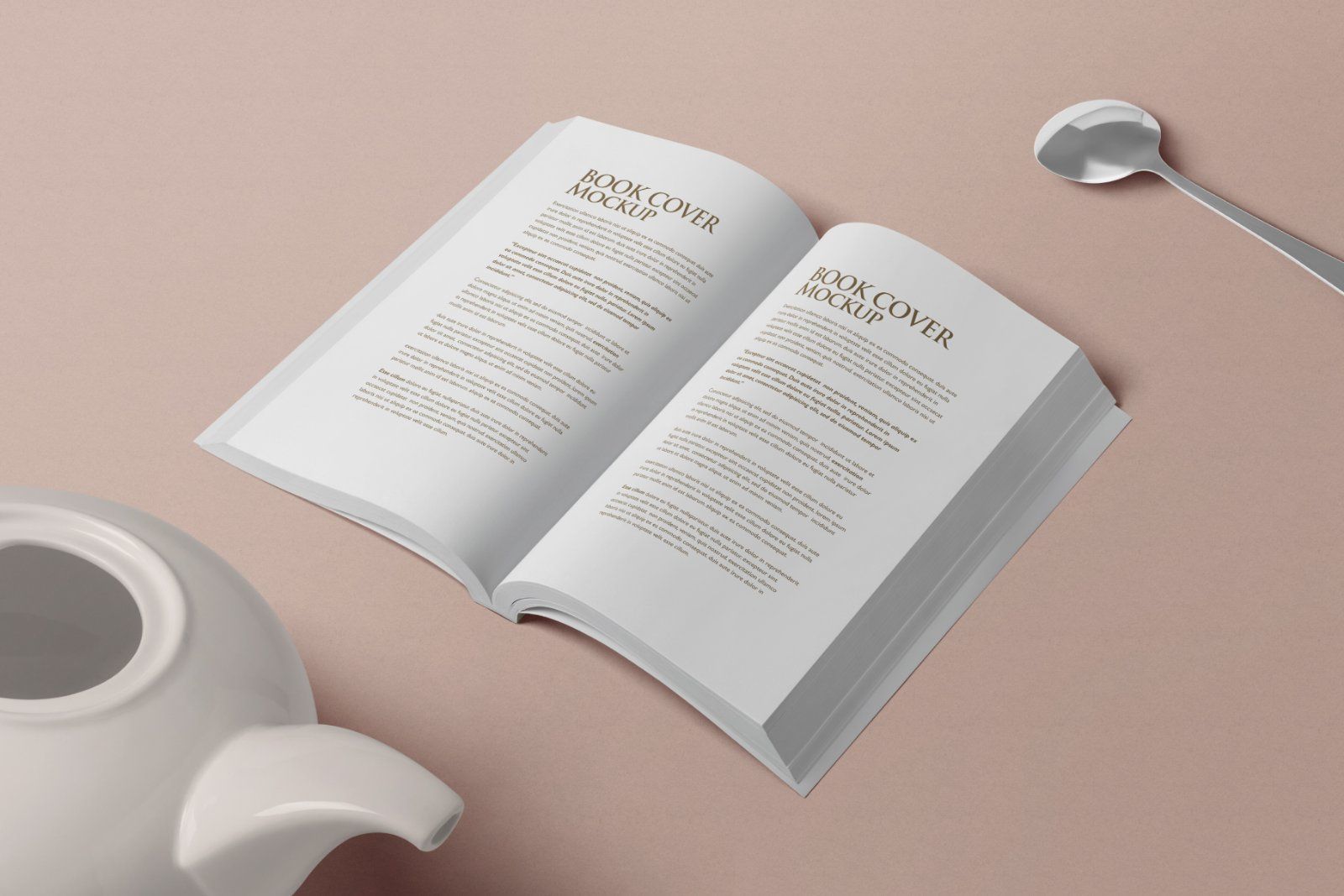 book cover mokup set 5 psd file — image 1