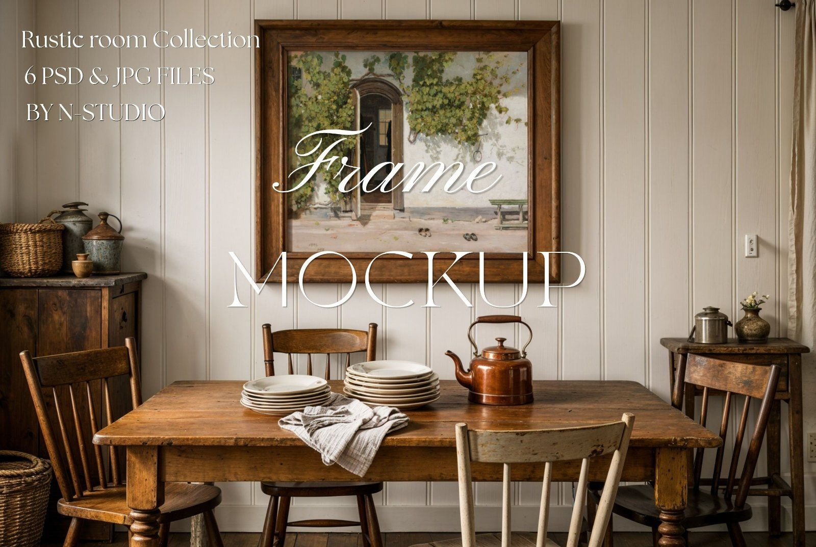 Rustic rooms Frame Mockup Bundle Collection — image 9
