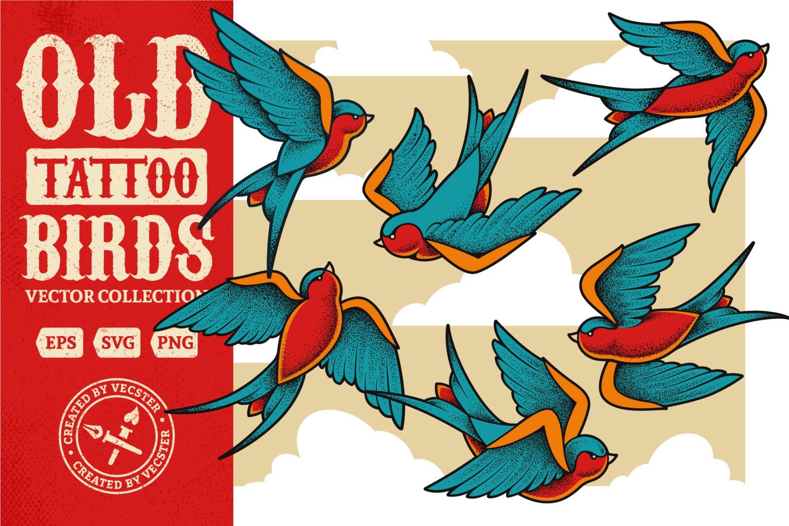 Old School Tattoo Birds — image 1