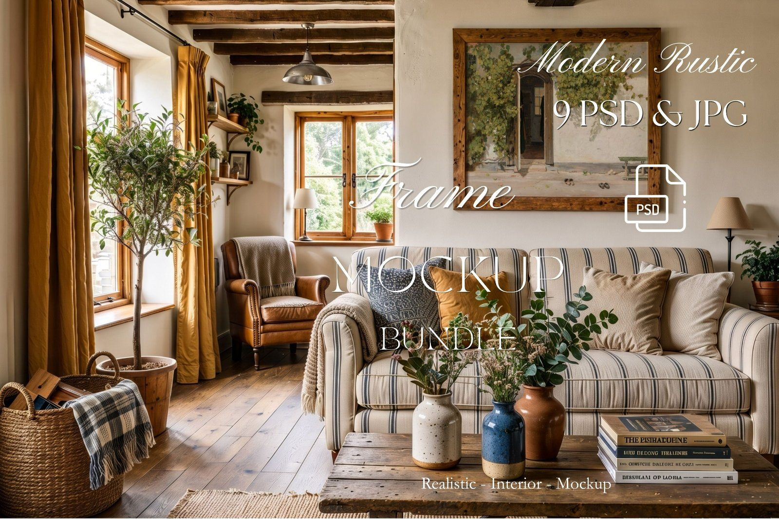 9 Modern Rustic Frame Mockups Bundle — image 1