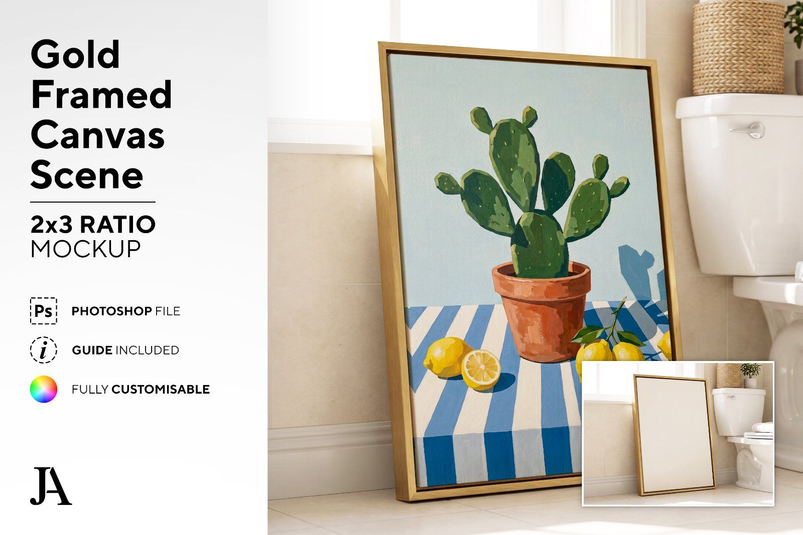 Gold Framed Canvas | 2x3 Ratio PSD — image 2