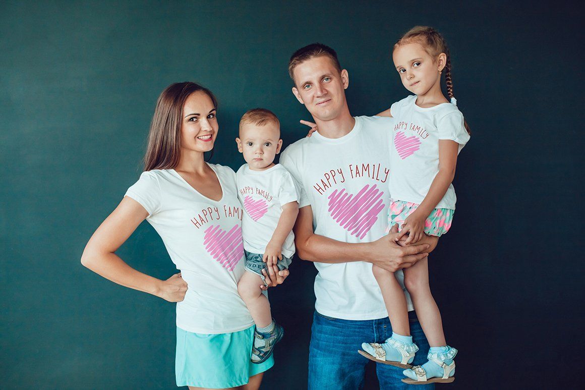 Happy Family T-Shirt Mock-Up — image 4
