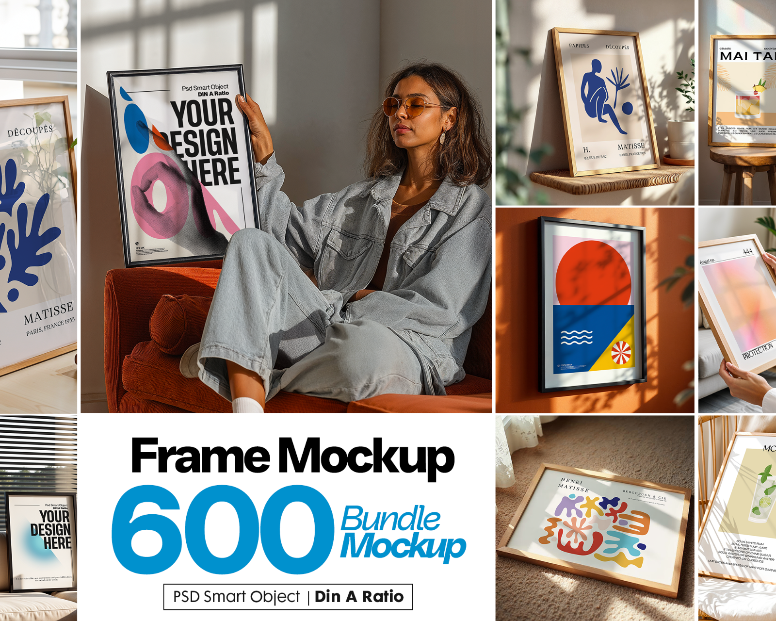 600+ Frame Mockup PSD Bundle Set — image 1