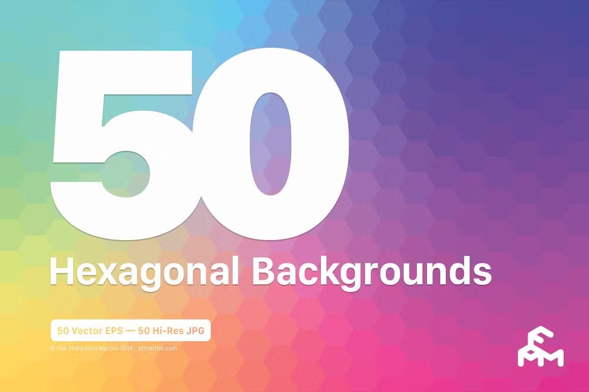 50 Hexagonal Backgrounds — image 1