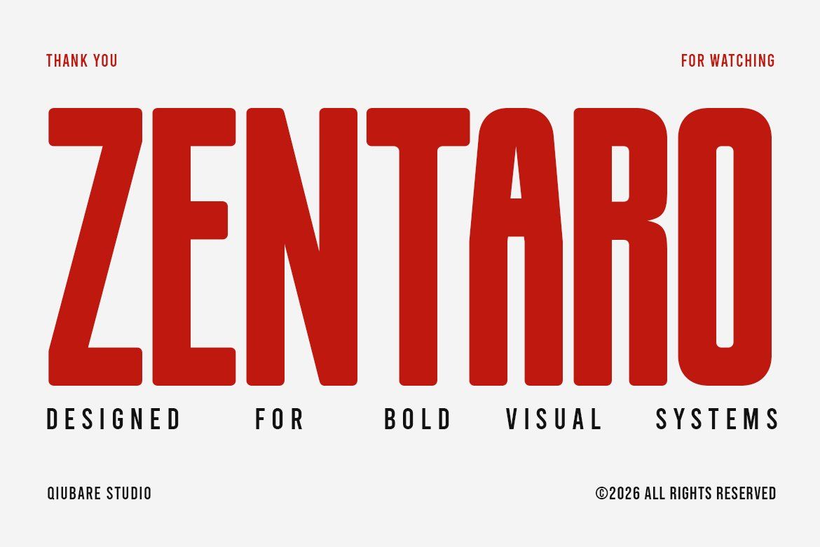 Zentaro – Geometric Condensed Sans Family — image 10