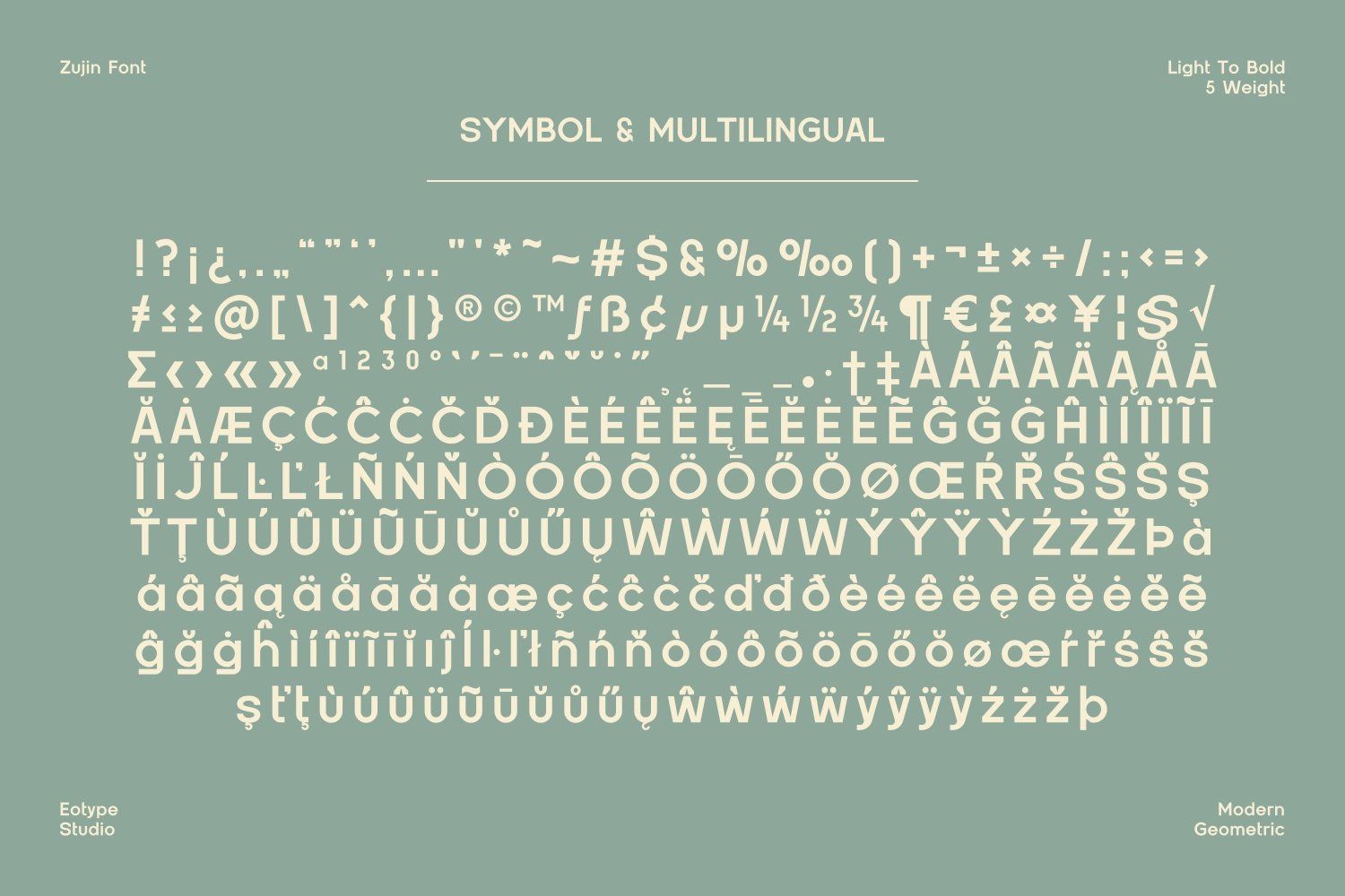 Zujin Five Weights Font — image 10