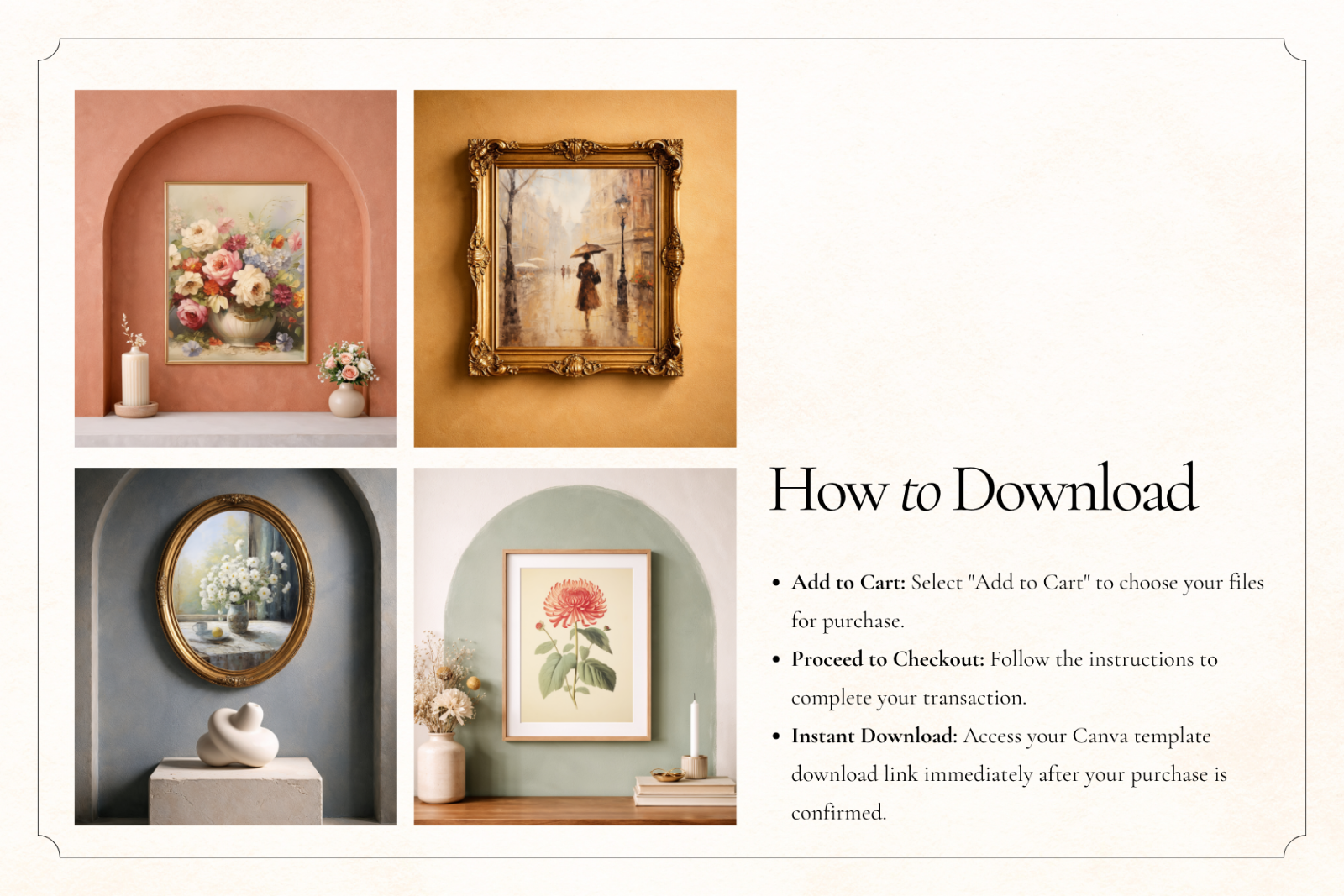 50 Vintage Frame Mockups for Canva — image 10