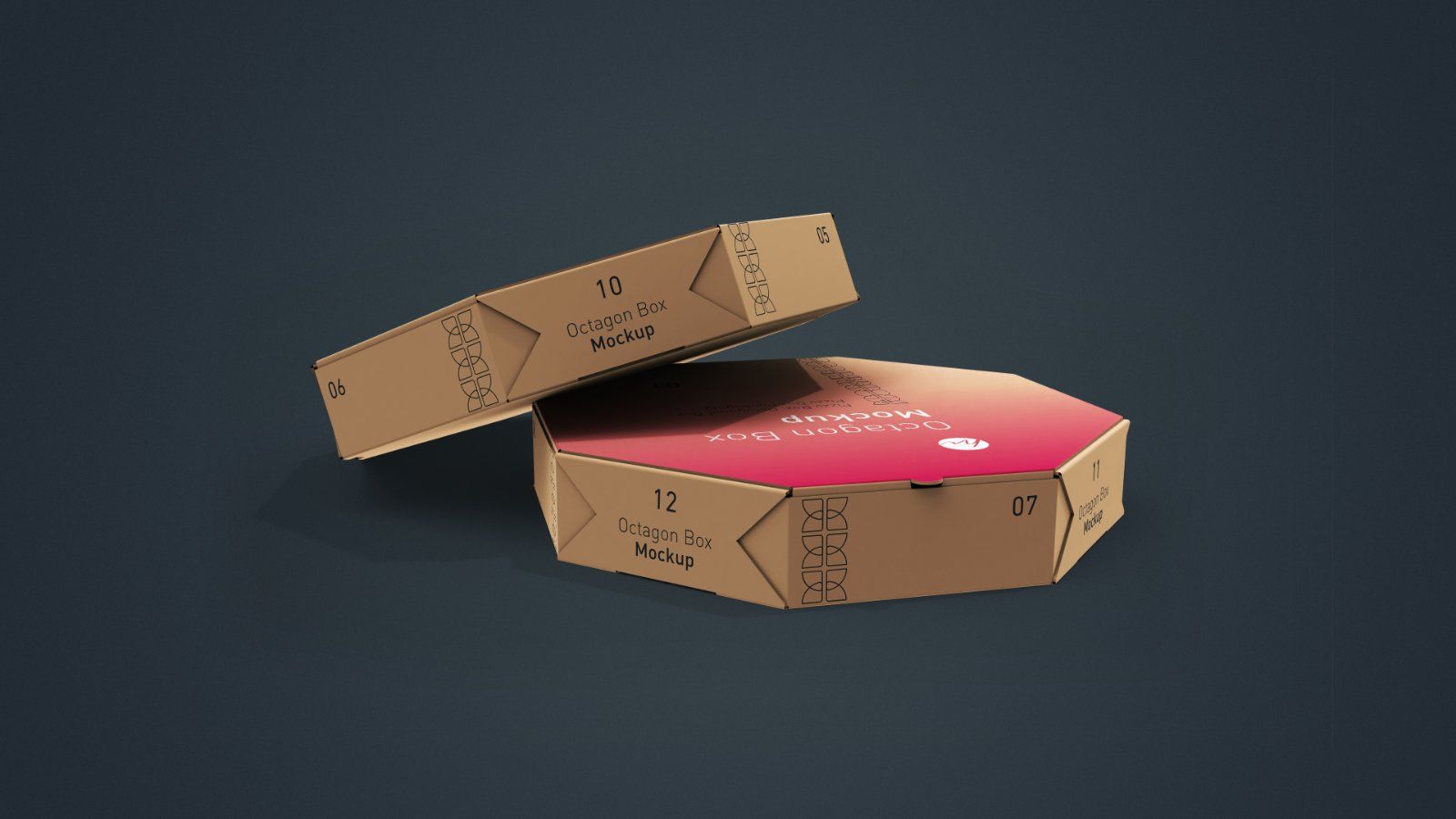 Octagonal Pizza Box Mockup - 5 PSD — image 6