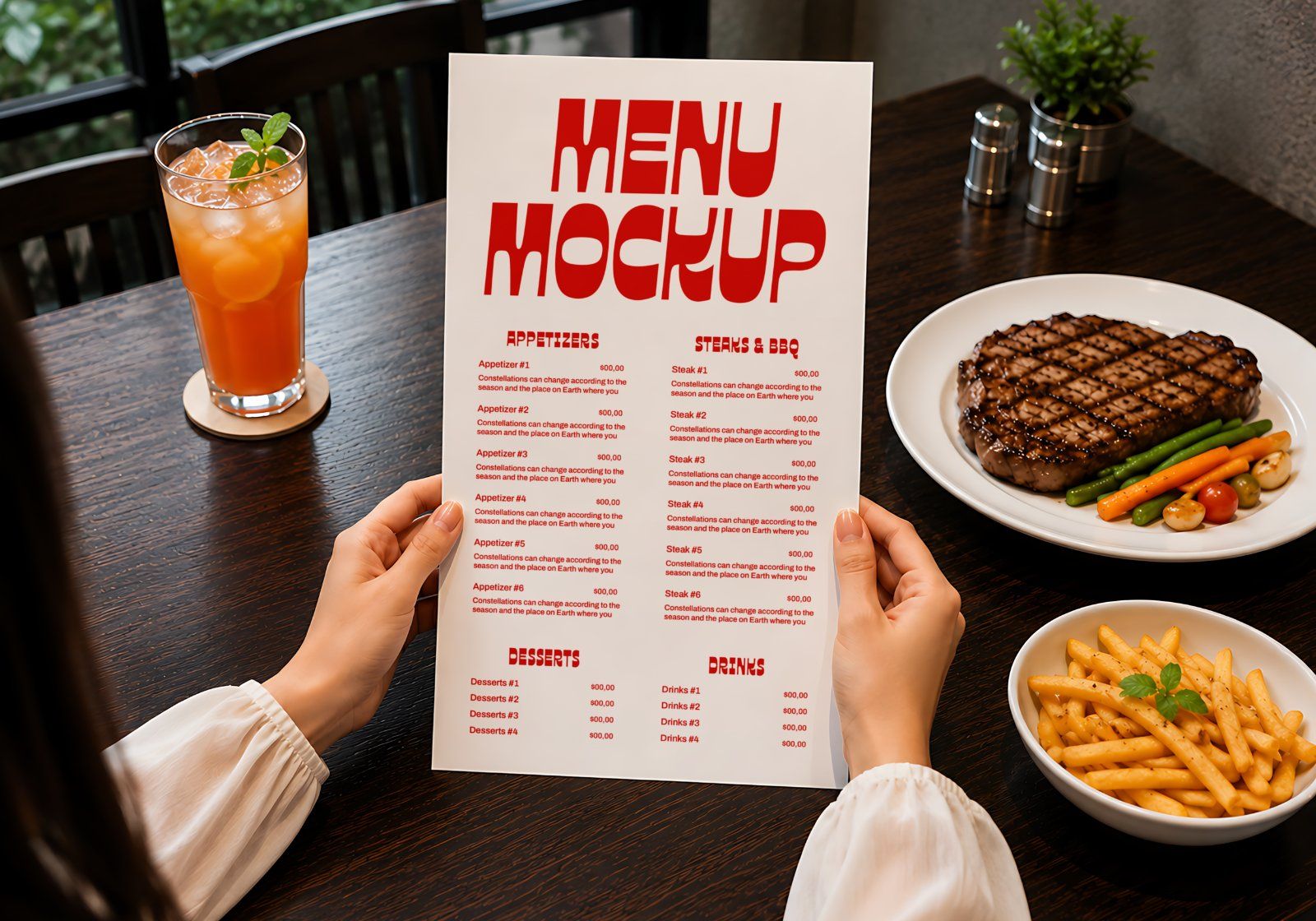 Premium Steakhouse Restaurant Branding Mockup Bundle – 15 Luxury PSD Scenes for Steak House, Bistro — image 17